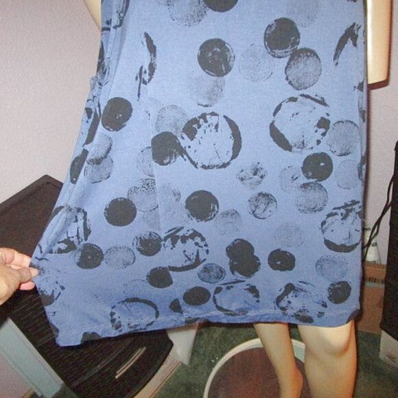 Bryn Walker Maya Dress Size L Pockets Stretch Short Sleeves Lagenlook Artsy Boho - Picture 4 of 12